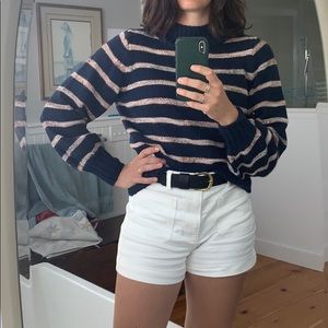 Madewell Striped Metcalf Mockneck Sweater